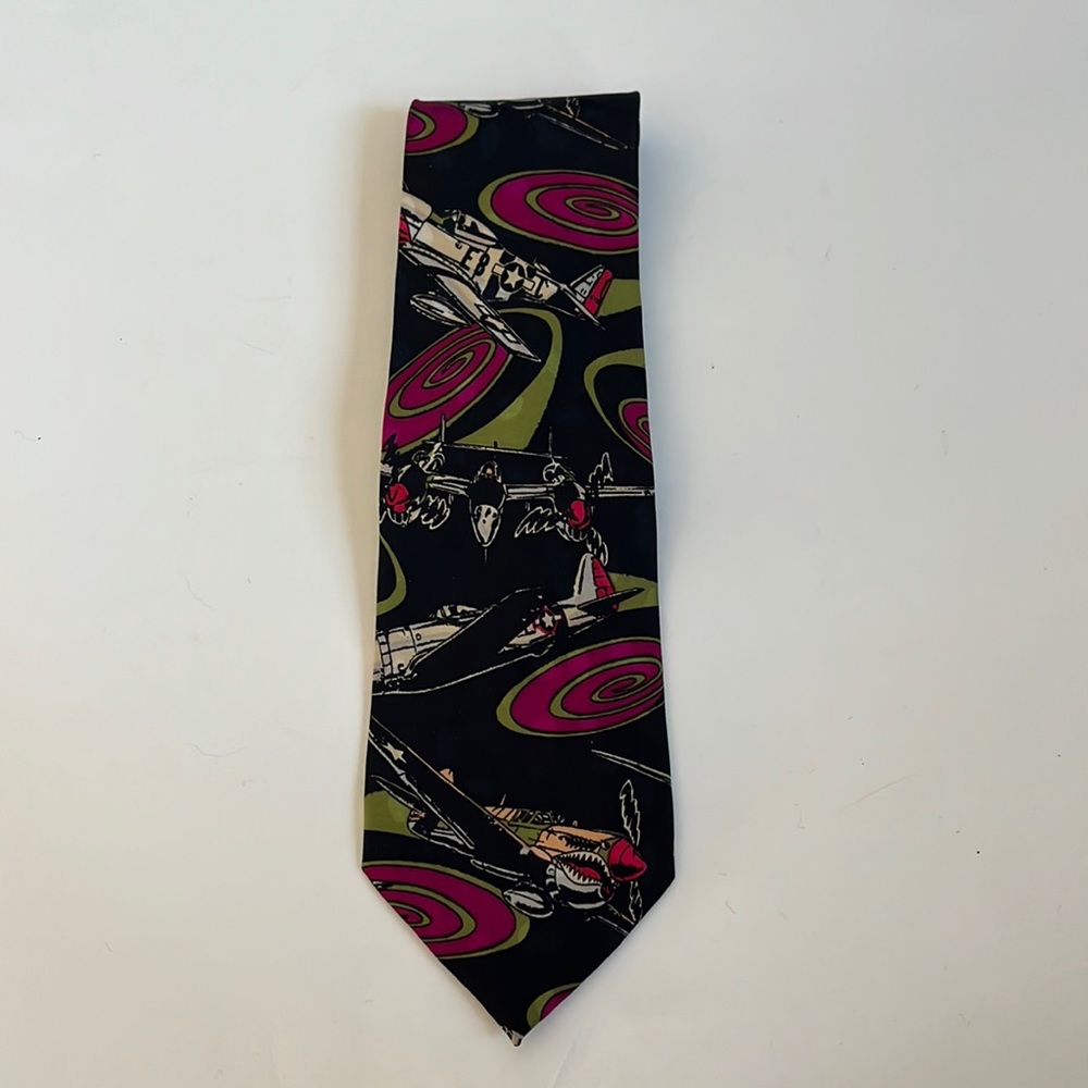 Vintage Fighter Plane Tie / 1991 / Addiction Ties